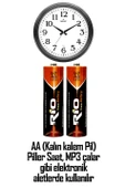 Rio 24lü (12 AA + 12 AAA) İnce ve Kalın Kalem Pil Seti Saat R03 ve R6P Pili Çinko Karbon Pil Zn-C 1.5V - 5