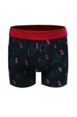 Erkek Kırmızı Yılbaşı Desenli Boxer 0002 - 1