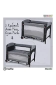 Mastic Anne Yanı Sallanır Cibinlikli Oyun Parkı Bebek Beşik 70x110 Cm - 12
