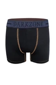 Kot Deseni Lastikli Siyah Erkek Boxer 2901 - 1