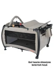 Maccon Prime Alüminyum Kasa Park Yatak Sallanır Cibinlikli Oyun Parkı Beşik 70X110 Cm - 1