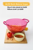 Akrilik Pembe Makarna Süzgeçi & Sebze Meyve Süzgeçi - 2