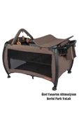 Maccon Prime Alüminyum Kasa Park Yatak Sallanır Cibinlikli Oyun Parkı Beşik 70X110 Cm - 4