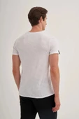 Cazador Slim Fit Bisiklet Yaka Pamuklu Düz Tişört - 4