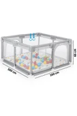 Playard Maxi Güvenli Bebek Ve Çocuk Oyun Alanı Oyun Parkı 150x150cm Oyun Matı Ve Topları - 3