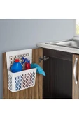 Dolap İçi Asılabilir Düzenleyici, Mutfak Banyo Dolap Kapağı Sepet Poşetlik Askılık Organizer 1 Adet thumbnail 3