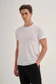 Cazador Slim Fit Bisiklet Yaka Pamuklu Düz Tişört - 1