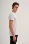 Cazador Slim Fit Bisiklet Yaka Pamuklu Düz Tişört - 3