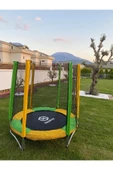 Hepitop 140 Cm Ev Ve Bahçe Tipi File Korumalı Büyük Boy Fileli Çocuk Oyun Alanı Trambolini - 2