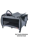 Maccon Prime Alüminyum Kasa Park Yatak Sallanır Cibinlikli Oyun Parkı Beşik 70X110 Cm - 2