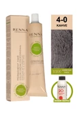 Renna Bitkisel Amonyaksız Saç Boyası 60 Ml 4-0 Kahve Oksidan Hediyeli thumbnail 1