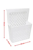 2 Adet Dolap İçi Asılabilir Düzenleyici, Mutfak Banyo Dolap Kapağı Sepet Poşetlik Askılık Organizer thumbnail 5