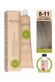 Renna Bitkisel Amonyaksız Saç Boyası 60 Ml 8-11 Yoğun Küllü Kumral Oksidan Hediyeli thumbnail 1