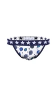 Erkek Arkası Açık Uzay Desenli Beyaz Jockstrap 6775 - 1