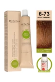 Renna Bitkisel Amonyaksız Saç Boyası 60 Ml 6-73 Koyu Karamel Oksidan Hediyeli thumbnail 1