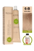 Renna Bitkisel Amonyaksız Saç Boyası 60 Ml 6-B Koyu Bej Oksidan Hediyeli thumbnail 1