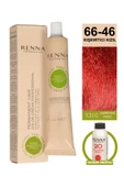 Renna Bitkisel Amonyaksız Saç Boyası 60 Ml 66-46 Kışkırtıcı Kızıl Oksidan Hediyeli thumbnail 1