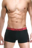 Bordo Yan Çizgili Siyah Boxer 3101 - 1