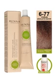 Renna Bitkisel Amonyaksız Saç Boyası 60 Ml 6-77 Yoğun Çikolata Kahve Oksidan Hediyeli thumbnail 1