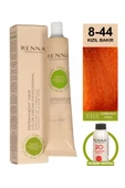 Renna Bitkisel Amonyaksız Saç Boyası 60 Ml 8-44 Kızıl Bakır Oksidan Hediyeli thumbnail 1