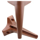 Mobilya Kanepe Sehpa Puf Koltuk Ayağı 24 cm Kahverengi Ahşap Desenli Baza Ayak 4 Adet thumbnail 4