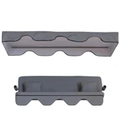 3 Kişilik Lüks Salıncak Kılıf Seti Süngersiz Panama Gri 164x47 thumbnail 3