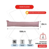 XPERMATE Sarılma Yastığı , Uyku Yastığı , Bacak Arası Yastığı Dikdörtgen 150x25 cm Toz Pembe - 2