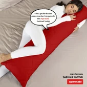 XPERMATE Sarılma Yastığı , Uyku Yastığı , Bacak Arası Yastığı Dikdörtgen 150x25 cm KoyuKırmızı thumbnail 1