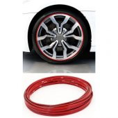 Jant Çevresine 10 Metre 9 MM Sportif Kırmızı Şerit Jant Bandı - 1