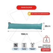 XPERMATE Sarılma Yastığı , Uyku Yastığı , Bacak Arası Yastığı Dikdörtgen 150x25 cm AçıkMavi - 2