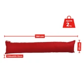 XPERMATE Sarılma Yastığı , Uyku Yastığı , Bacak Arası Yastığı Dikdörtgen 150x25 cm KoyuKırmızı - 2