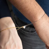 Vaoov 925 Ayar Gümüş Kalp Mıknatıslı Çift Bilekliği thumbnail 2