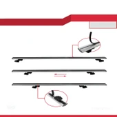 Ara Atkı Tavan Barı Basic Model 140cm Gri (2 Adet) - 4