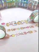 Fiyonk Çantalı Sevimli Kız Şeffaf Desenli Bant - Pembe - 5