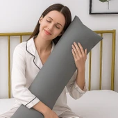 XPERMATE Sarılma Yastığı , Uyku Yastığı , Bacak Arası Yastığı Dikdörtgen 150x25 cm AçıkGri - 4