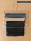 Dolap İçi Pantolon Kravat Şal Askısı Kristal Askı 5 Katlı Elbise Askısı thumbnail 1