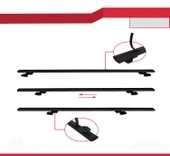 Ara Atkı Tavan Barı Basic Model 140cm Siyah (2 Adet) - 4