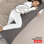 XPERMATE Sarılma Yastığı , Uyku Yastığı , Bacak Arası Yastığı Dikdörtgen 150x25 cm AçıkGri thumbnail 1