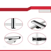 Ara Atkı Tavan Barı Basic Model 140cm Gri (2 Adet) - 3