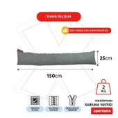 XPERMATE Sarılma Yastığı , Uyku Yastığı , Bacak Arası Yastığı Dikdörtgen 150x25 cm AçıkGri - 2
