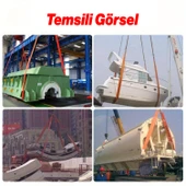 Sapan Polyester Spanzet 5 Ton 3 Metre Kırmızı Sağlam Yük Kaldırma Taşıma İndirme Halat thumbnail 4