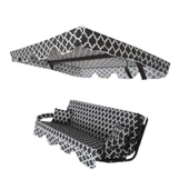 3 Kişilik Lüks Salıncak Kılıf Seti Süngersiz Karaçatı Desen 164x47 - 2
