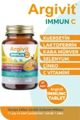 Immun C Tablet 2'li Paket - Kara Mürver, C Vitamini, Çinko, Laktoferrin Içeren 30 Tablet - 2