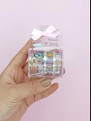 Fiyonk Çantalı Sevimli Kız Şeffaf Desenli Bant - Pembe - 2