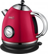 Queen Retro 1700 ML Paslanmaz Çelik Su Isıtıcı Kettle Kırmızı - 4