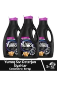 Yumoş Sıvı Bakım Çamaşır Deterjanı Siyah Ve Koyu Renkli Giysiler Için 2520 ml 3 Adet - 1