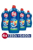 Pril Elde Yıkama Sıvı Bulaşık Deterjanı 4x1350g Limon 5 Etki - Kendinden Yağ Çözme Özelliği thumbnail 1