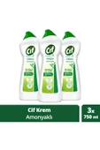 Krem Yüzey Temizleyici Amonyaklı Klor Boya Fosfat Paraben Içermez 750 ml 3 Adet - 1