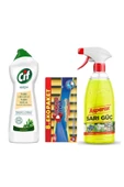 Sarı Güç Ultra Yağ Çözücü 1 Lt Sprey Cif Krem 500ml Macro Max 8'li Bulaşık Süngeri - 1