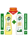 Krem Amonyaklı Yüzey Temizleyici 750 ml + Limon Kokulu Temizleyici 750 ml Cpck - 2